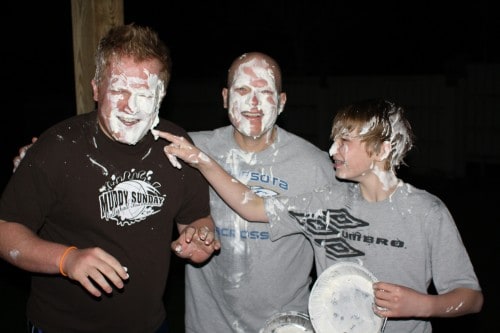 A Family With Pie In The Face