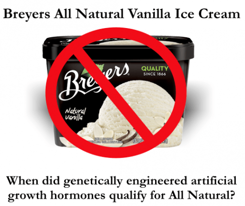 Breyers All Natural Ice Cream Contains Rbgh Hormones In It