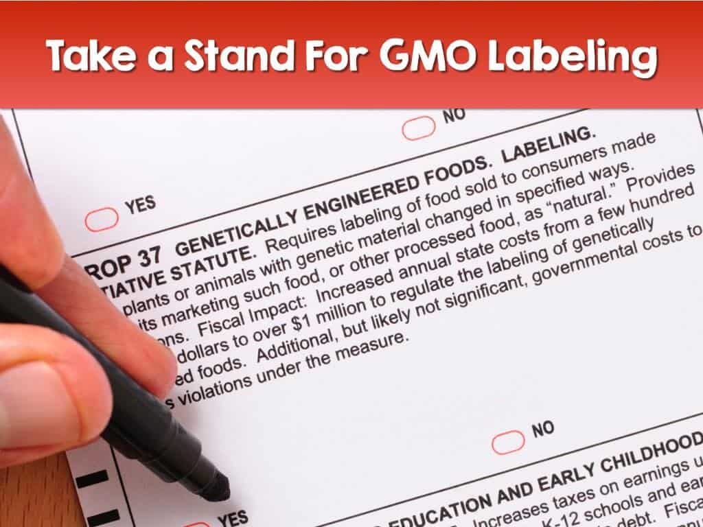 Bruce Bradley takes a stand and demands labeling of foods containing GMO ingredients.