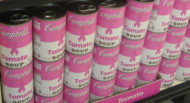 Pink Breast Cancer Awareness Soup Display
