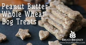Peanut Butter Whole Wheat dog treats are a perfect way to give a gift to your friends or family members with dogs!