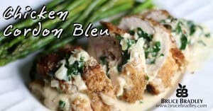 Bruce Bradley's Chicken Cordon Bleu uses 100% real ingredients and is a delicious way to cook a special meal for your family or entertain with a make ahead meal!