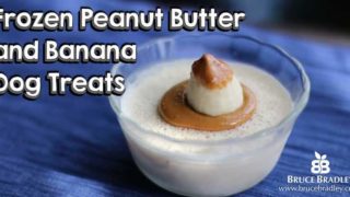 Frozen Peanut Butter & Banana Dog Treats