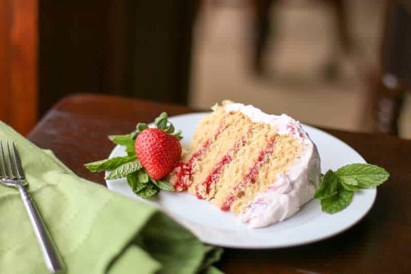A Delicious Slice Of Real Strawberry Cake