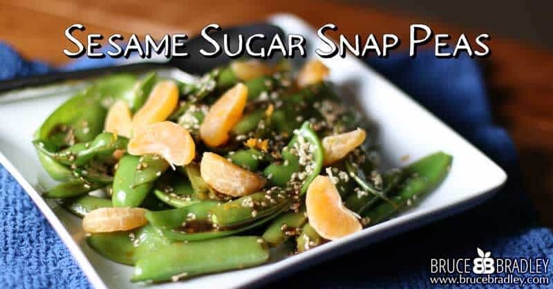 Bruce Bradley'S Sesame Sugar Snap Pea Recipe Is A Delicious, Asian-Inspired Side Dish With Hints Of Ginger, Honey, Sesame, And Soy Sauce.