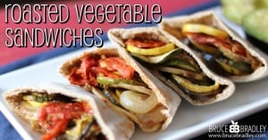 Bruce Bradley's veggie pita sandwiches are amazing little pockets of deliciousness!