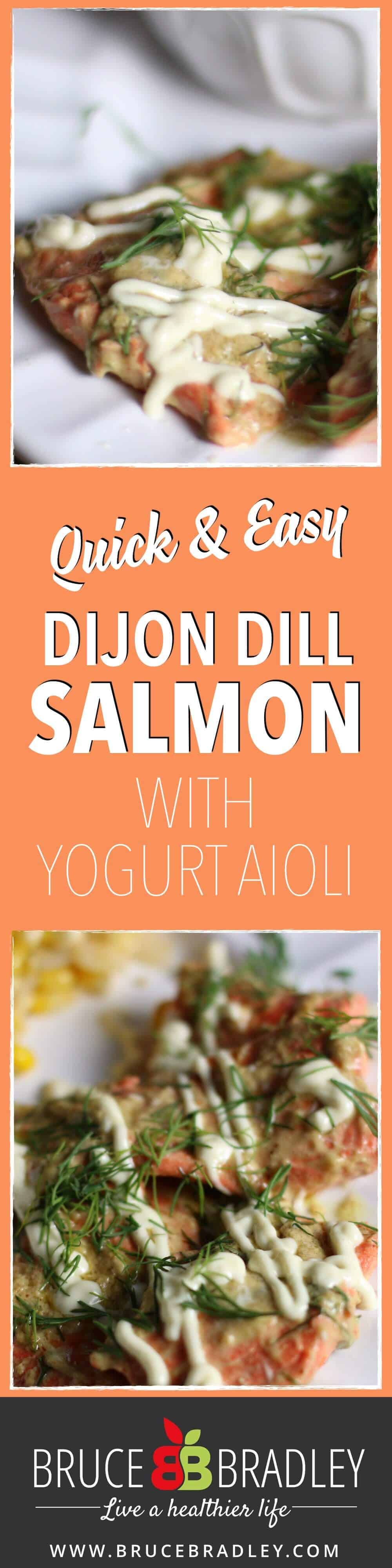 A Delicious Restaurant-Inspired Salmon Recipe With Mustard, Dill, Lemon Juice And Garnished With Aioli!