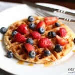 Bruce Bradley'S One Bowl, Whole Grain Waffles Are Quick, Easy, Freeze Well, And Are Made With 100% Real Ingredients. Top With Some Fruit And Maple Syrup And You'Ve Got A Special Breakfast You Can Make Any Day Of The Week!