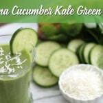 Green Smoothies Like This Coco-Nana Cucumber Kale Green Smoothie Are A Delicious Way To Get More Greens In Your Diet! Made With Kale, Cucumbers, Bananas, Coconut, And Chia Seeds, This Is One Great Way To Eat And Drink Good Stuff!
