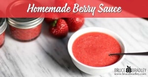 Our Homemade Berry Sauce is made with just 2 ingredients and it's a great way to add LOTS of flavor to yogurt, desserts, pancakes, or waffles!