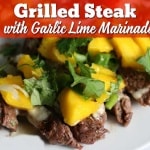 This Cuban-Inspired Grilled Steak Recipe With Garlic Lime Marinade Is The Perfect Most Flavorful Way To Cook Up Steaks In Less Than 6 Minutes!