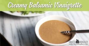 There's nothing like a Creamy Balsamic Vinaigrette to make your salad pop! Easy, simple, and made from real ingredients, this recipe for homemade dressing is a keeper!